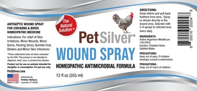 Petsilver For Chickens And Birds (Petsilver Chicken 12 Oz 6.5x3)